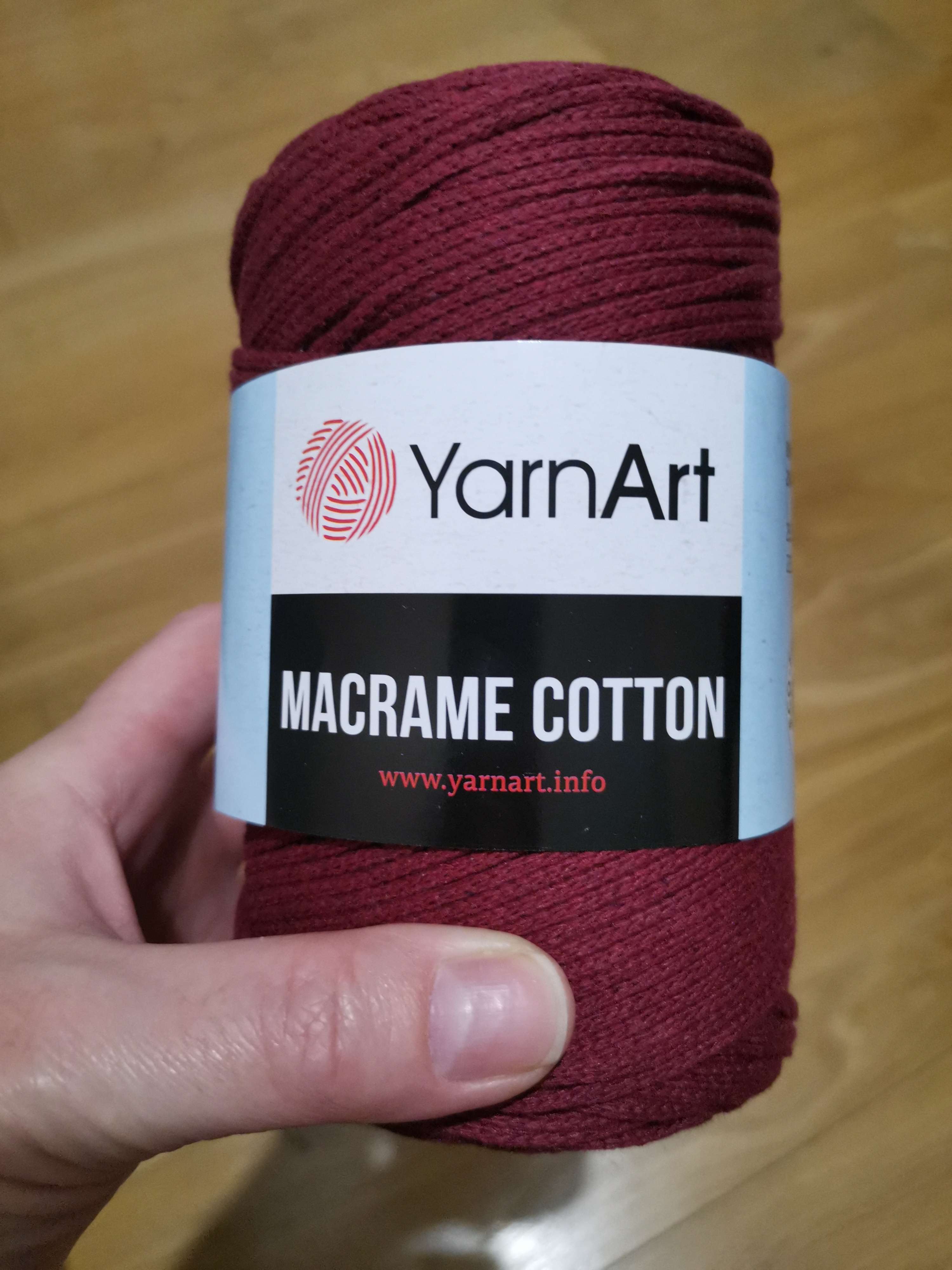 Фотография покупателя товара Пряжа "Macrame Cotton" 20% полиэстер, 80% хлопок 225м/250гр (784 т.синий) - Фото 3