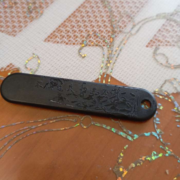 Фотография покупателя товара Брелок для ключей TORSO, петля с номером телефона, карабин, чёрный - Фото 3