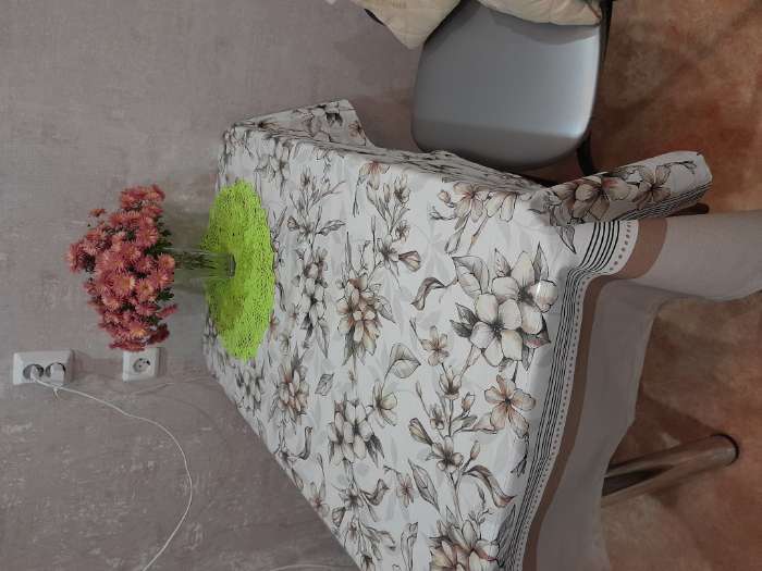 Фотография покупателя товара Скатерть «Этель» Floral mood, 180×147 см, 100 % хлопок, репс 210 г/м² - Фото 1