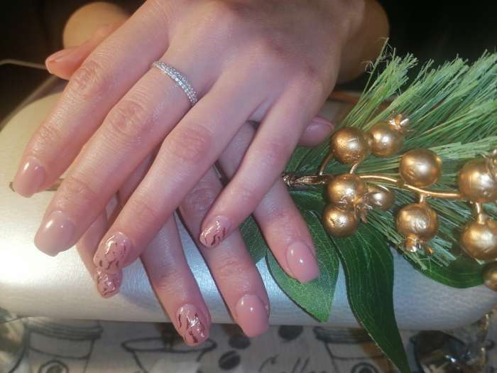 Фотография покупателя товара Наклейки для ногтей «Мрамор», металлизированные, цвет золотистый - Фото 2