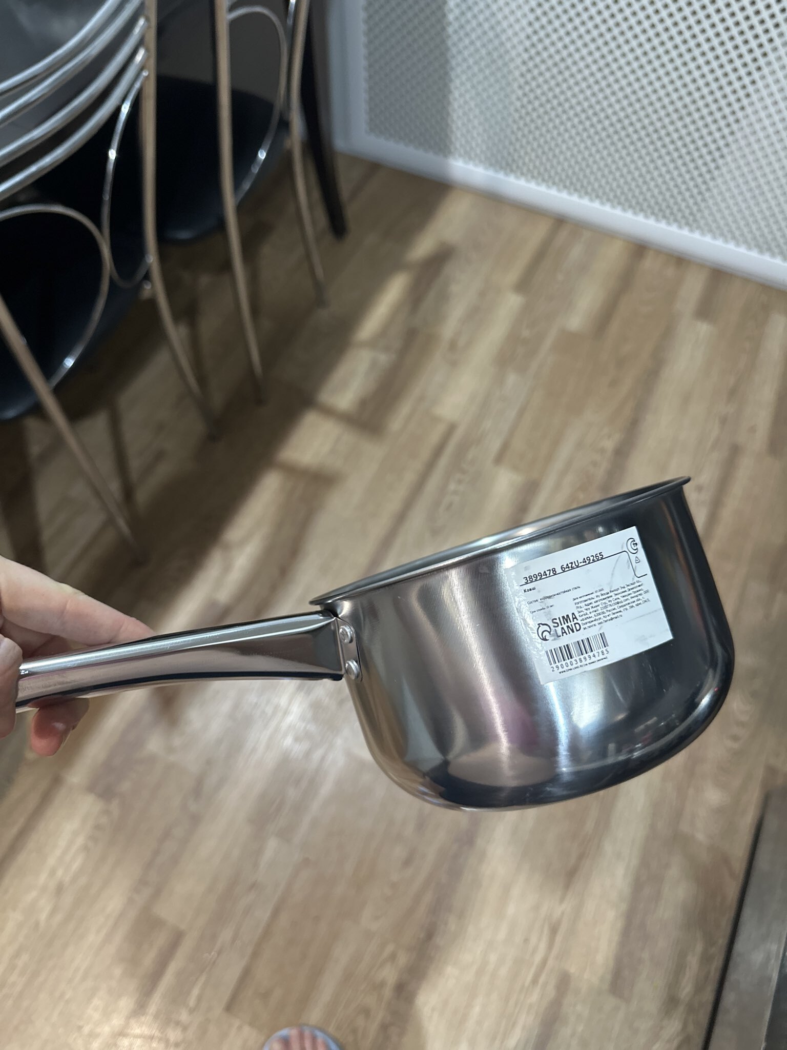 Фотография покупателя товара Ковш «Гретель», 1.75 л, 16.5×9.5 см, металлическая ручка, нержавеющая сталь - Фото 1