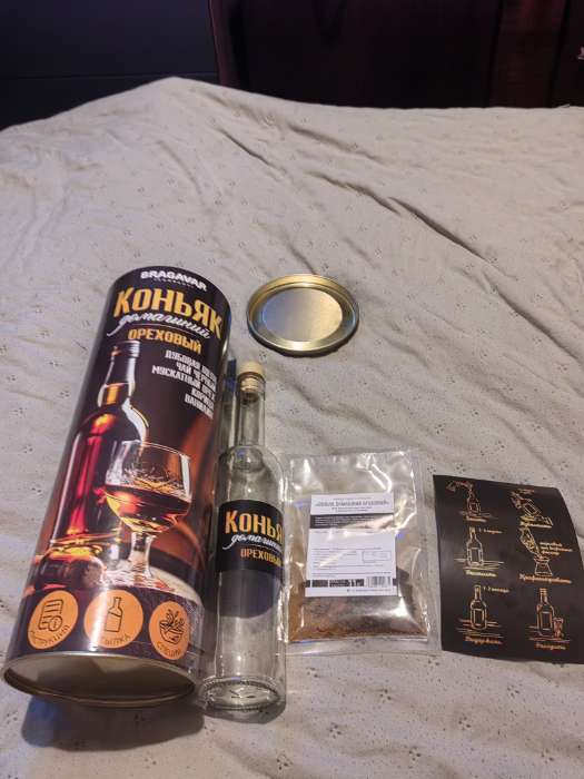 Фотография покупателя товара Подарочный набор для приготовления настойки «Коньяк орехи», набор трав и специй, бутылка - Фото 1