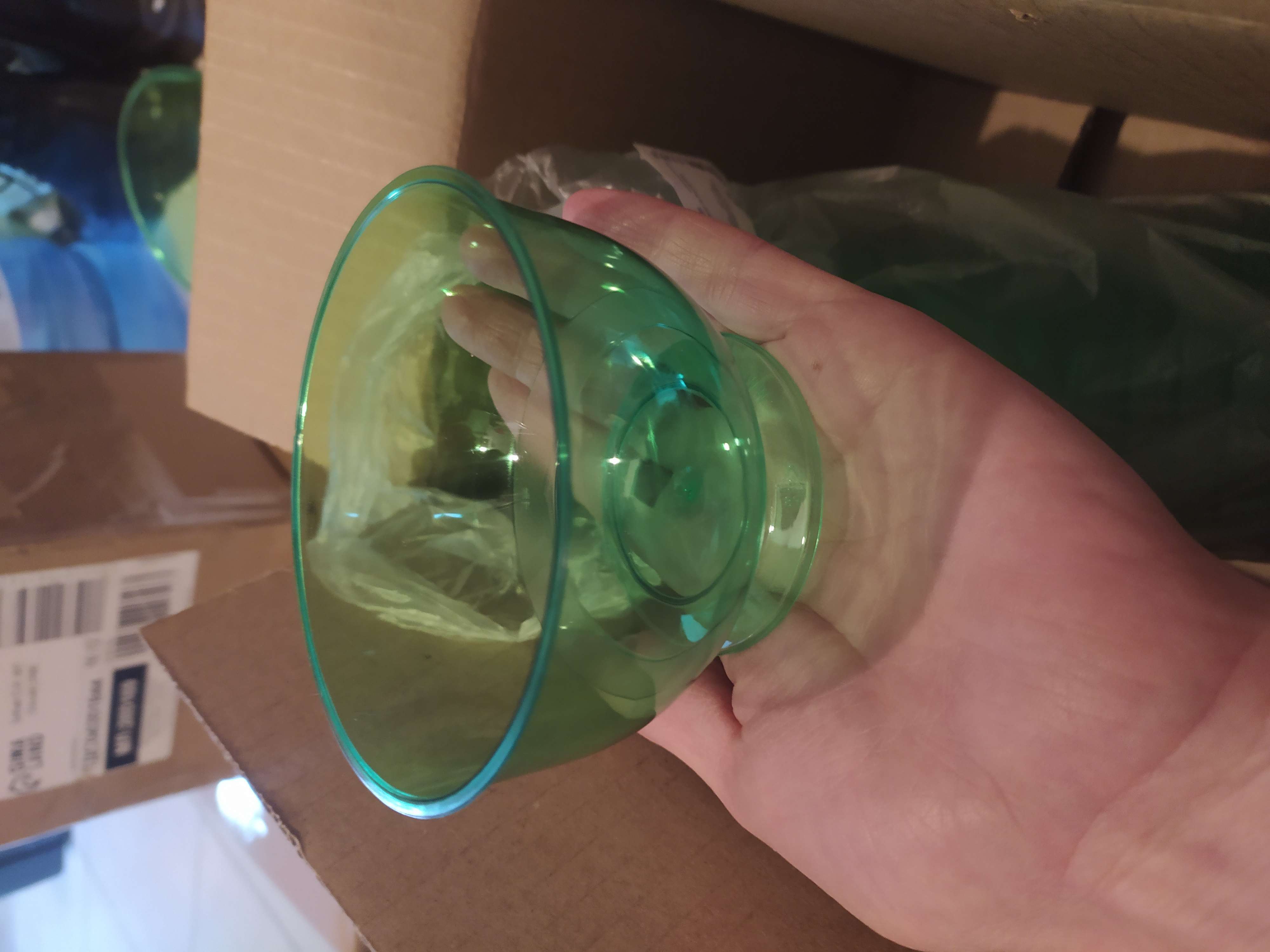 Фотография покупателя товара Креманка одноразовая «Кристалл», 200 мл, цвет зелёный