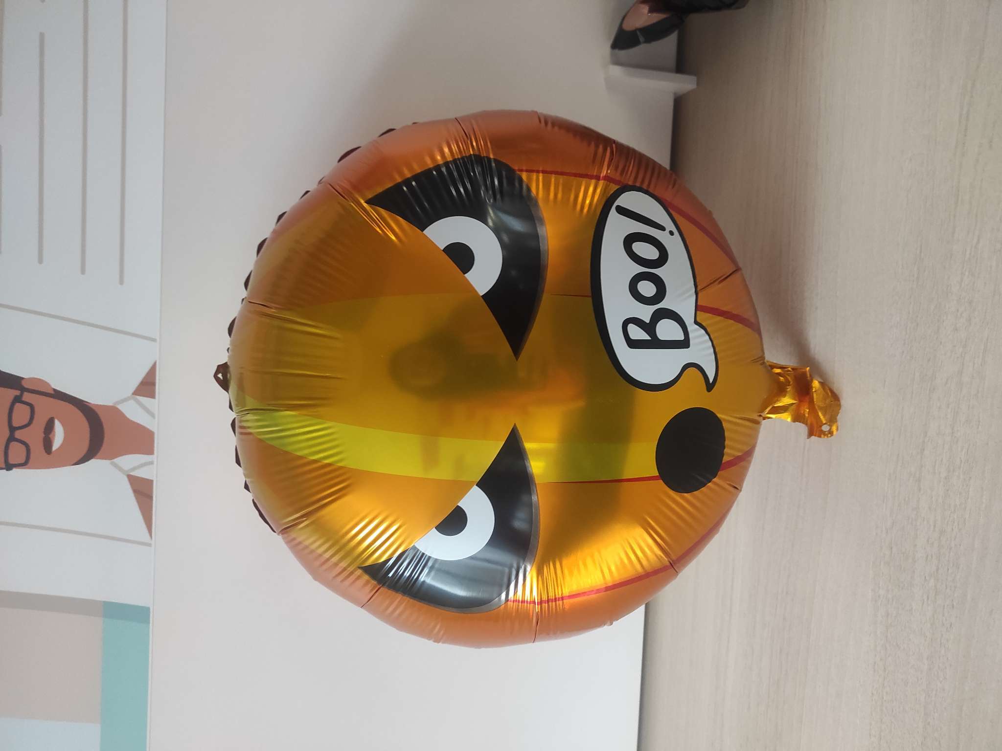 Фотография покупателя товара Воздушный шар фольгированный на Хэллоуин 18" «Буу» - Фото 1