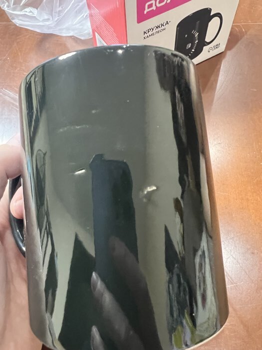 Фотография покупателя товара Кружка - хамелеон Доляна «Уровень топлива», 350 мл, керамика, цвет чёрный - Фото 11