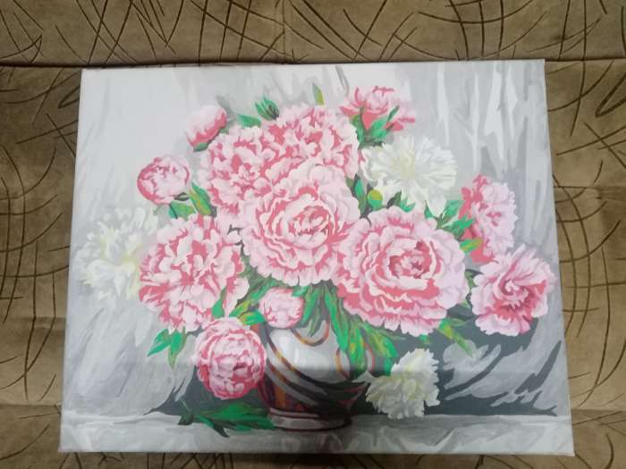 Фотография покупателя товара Картина по номерам на холсте с подрамником «Букет», 40×50 см - Фото 1