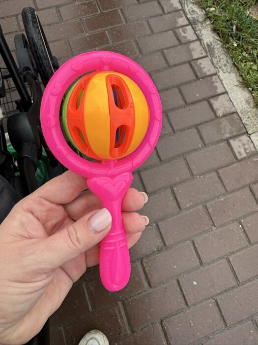 Фотография покупателя товара Погремушка «Яркий маракас», от 3 мес., МИКС - Фото 2