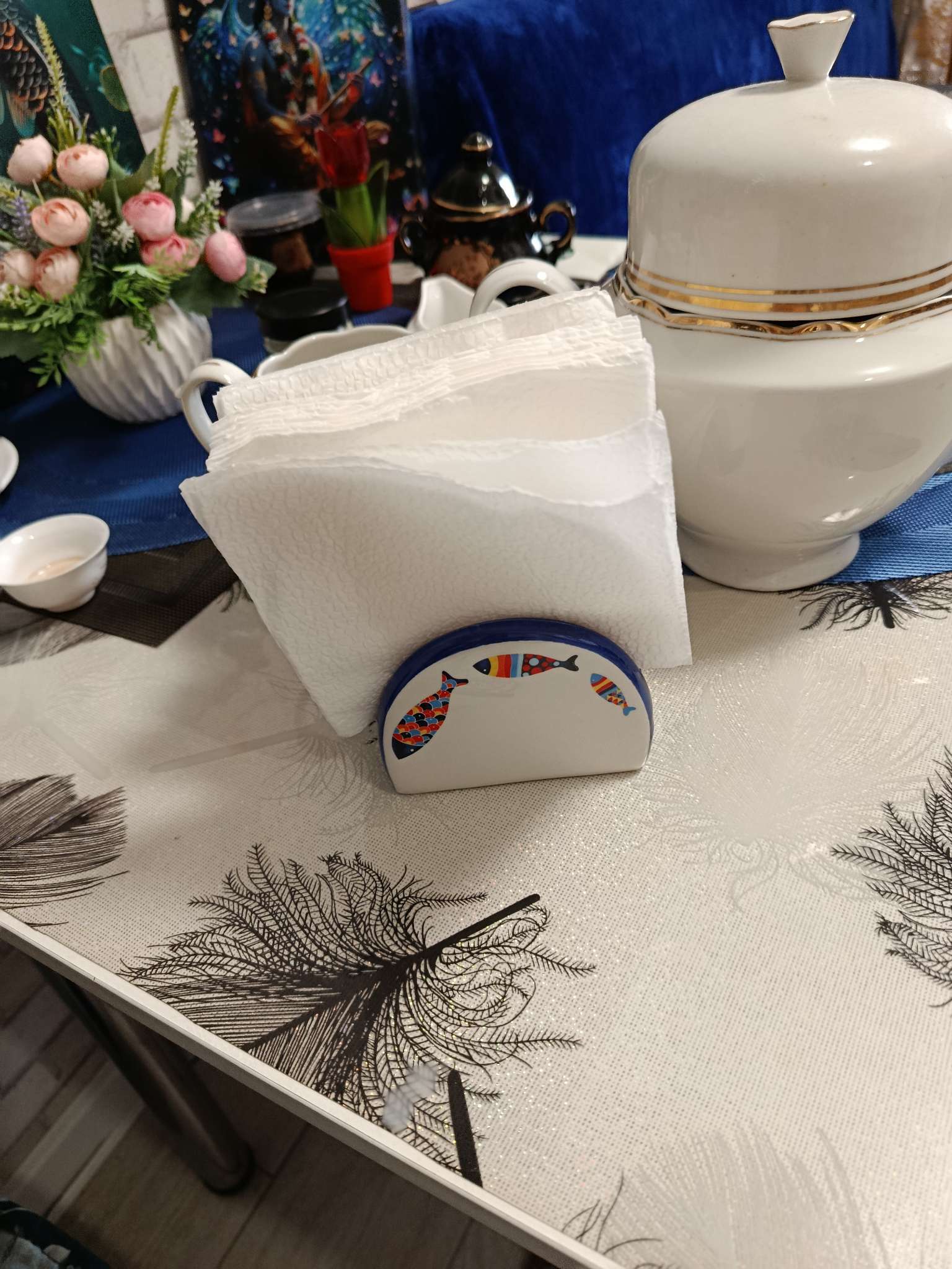 Фотография покупателя товара Салфетница Доляна «Емеля», 9.5×7×4.3 см, белая - Фото 1