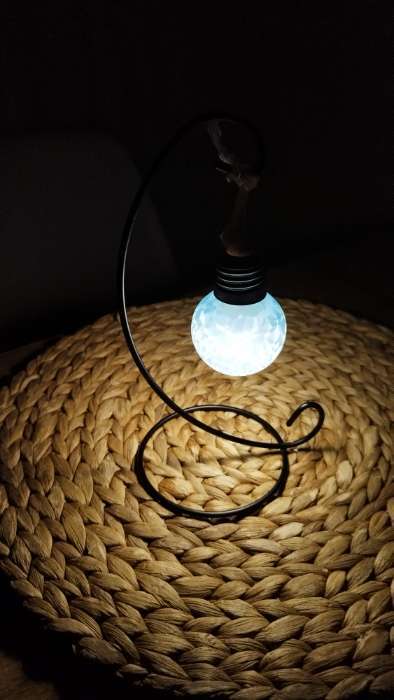 Фотография покупателя товара Ёлочный шар «Зимний узор зелёный», d=5 см, 1 LED, от батареек AG13×3, свечение тёплое белое - Фото 1