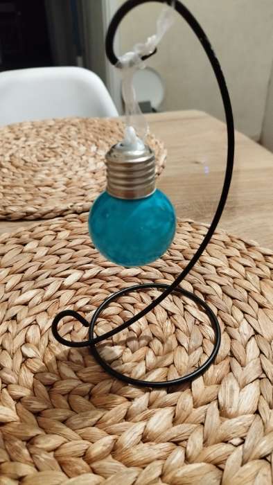 Фотография покупателя товара Ёлочный шар «Зимний узор зелёный», d=5 см, 1 LED, от батареек AG13×3, свечение тёплое белое - Фото 3