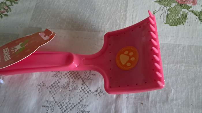 Фотография покупателя товара Щётка - пуходёрка средняя мягкая с каплями, основание 59×49 мм, розовая - Фото 3