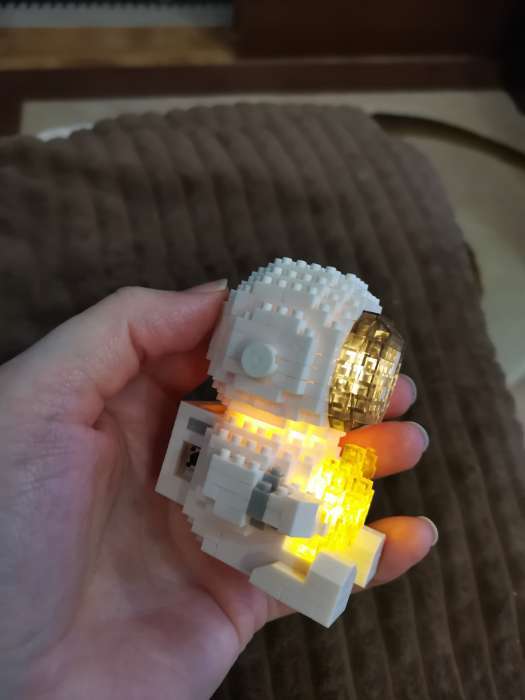 Фотография покупателя товара Конструктор-ночник Mini Blocks, «Космонавт», 828 деталей - Фото 2