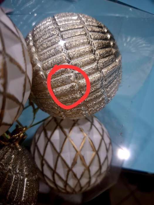 Фотография покупателя товара Ёлочные игрушки «Авива», шары новогодние, набор 4 шт., d=8 см, сетка, золотистый - Фото 8