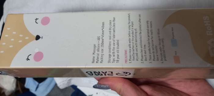 Фотография покупателя товара Вибратор массажный, 10 режимов, 22×3 см, USB, голубой - Фото 1