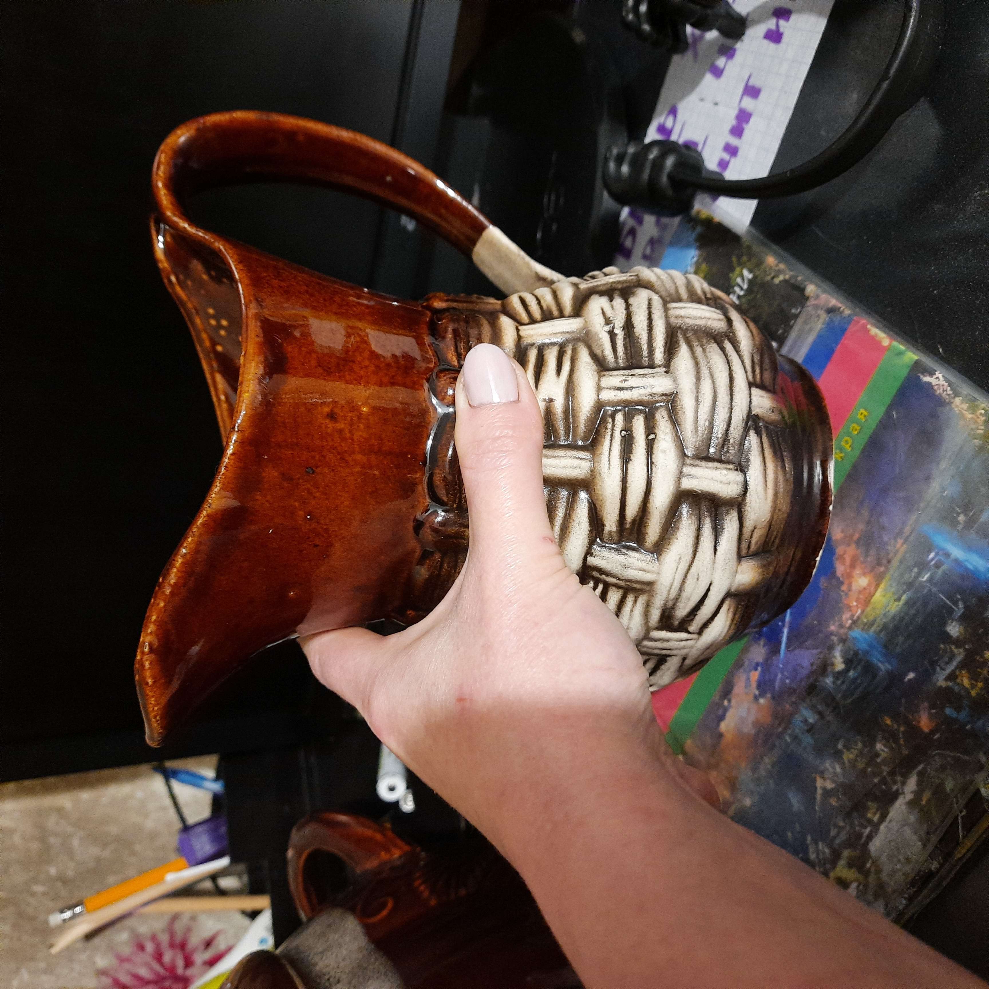 Фотография покупателя товара Кувшин "Лоза", коричневый, керамика, 1 л - Фото 1