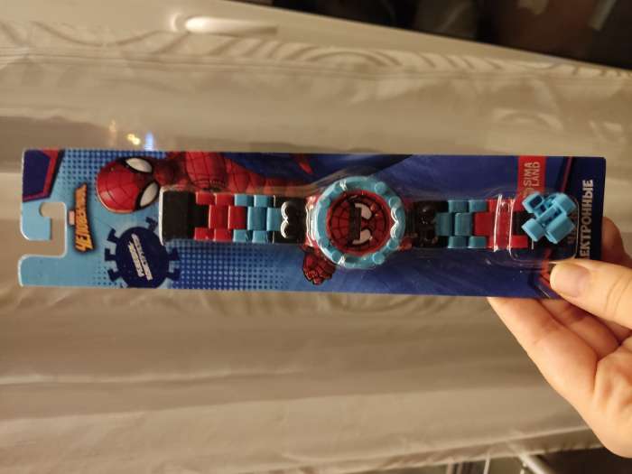 Фотография покупателя товара Часы наручные лего, Человек-паук, с ремешком-конструктором - Фото 4