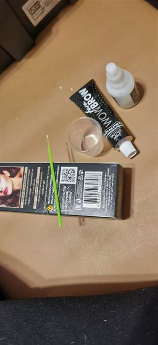 Фотография покупателя товара Стойкая краска для бровей и ресниц с эффектом татуажа Wow Brow, тон 2.0 чёрный
