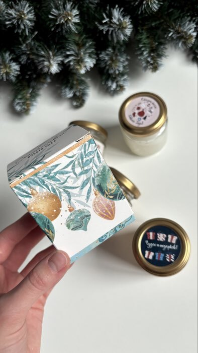 Фотография покупателя товара Бонбоньерка новогодняя «С Новым годом!», 6×7×6 см - Фото 1