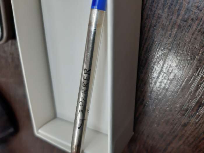 Фотография покупателя товара Ручка шариковая Parker Jotter Core Stainless Steel CT M, корпус из нержавеющей стали, серебристый матовый, синие чернила - Фото 4