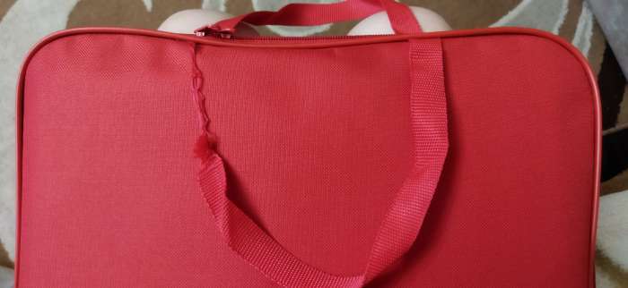 Фотография покупателя товара Папка с ручками текстильная А4, 350 х 275 х 20 мм, внешний карман, Офис ПДМ-4, красная - Фото 1