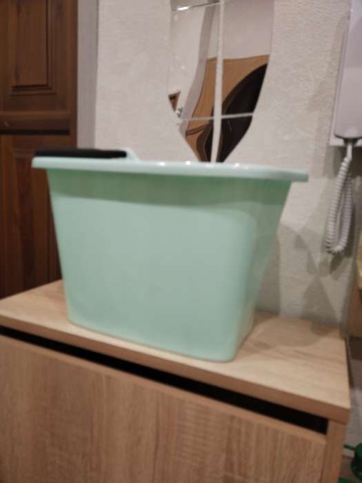 Фотография покупателя товара Ведро хозяйственно прямоугольное со сливом, 9.5 л, пластик, МИКС - Фото 17