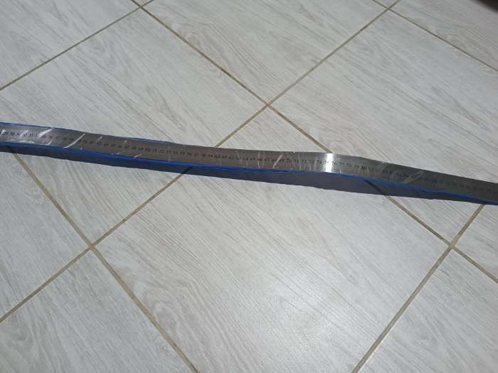 Фотография покупателя товара Линейка измерительная ТУНДРА, металлическая, шкала вытравлена, 1000 мм - Фото 6