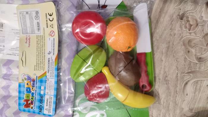 Фотография покупателя товара Набор продуктов для нарезки «Фруктики», на липучках, 8 предметов