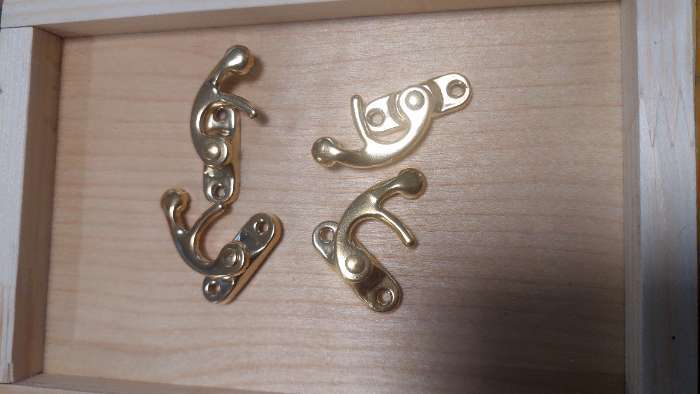 Фотография покупателя товара Замок для шкатулки «Крючок», металл под золото, набор 4 шт., 2.7×2.5 см - Фото 2