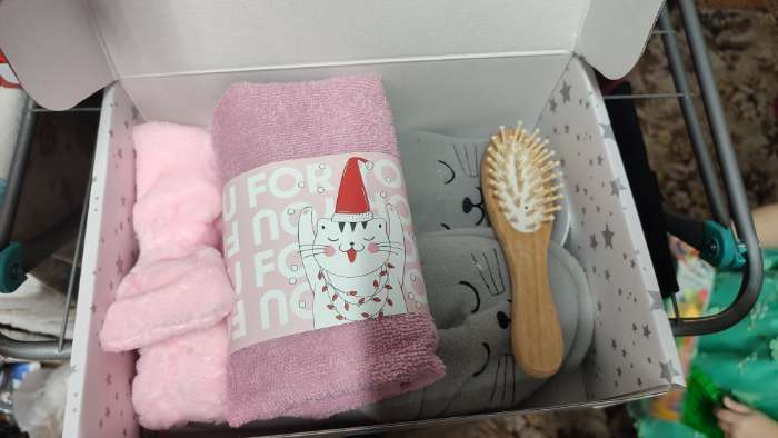 Фотография покупателя товара Подарочный набор новогодний "Merry catmas" полотенце и акс - Фото 2