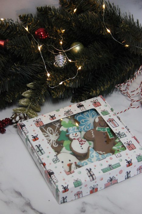 Фотография покупателя товара Коробка самосборная бесклеевая, "Новый год", 16 х 16 х 3 см - Фото 6