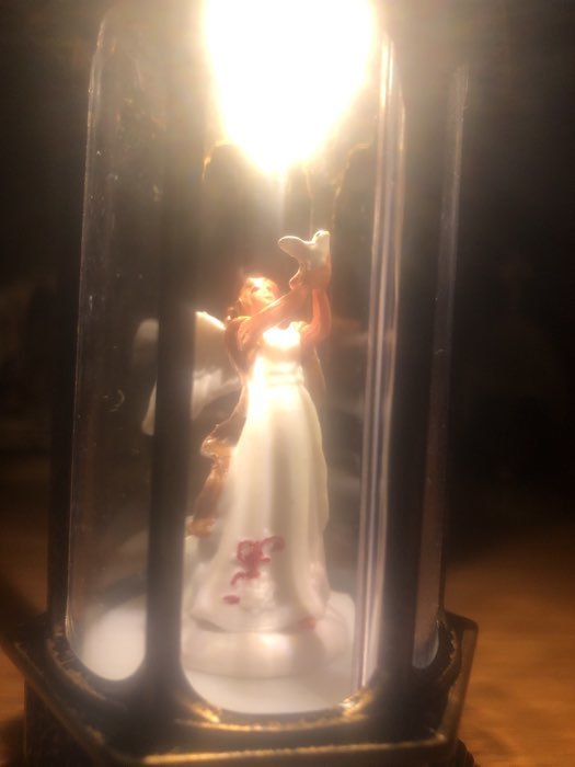 Фотография покупателя товара Светодиодная фигура «Ангел в ротонде» 6.3 × 14 × 6.3 см, пластик, батарейки AG13х3, свечение тёплое белое - Фото 1