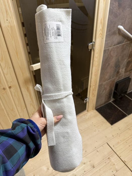 Фотография покупателя товара Коврик - лежак для бани и сауны, 150×50 см, полиэфир 70%, шерсть 30%, светлый, «Добропаровъ» - Фото 5