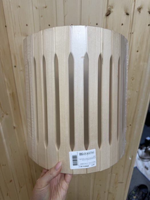 Фотография покупателя товара Абажур для бани и сауны «Кинжал», липа, настенный, угловой, «Добропаровъ» - Фото 2