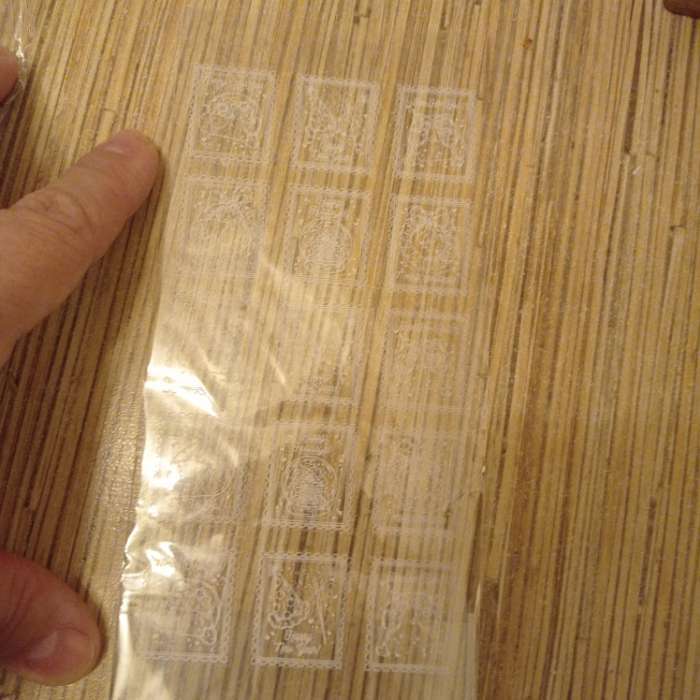 Фотография покупателя товара Пакет фасовочный новогодний БОПП, с донной складкой, «Марки» 9×19 см - Фото 1