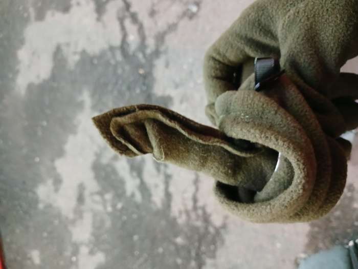 Фотография покупателя товара Перчатки флисовые ONLYTOP, хаки, размер S-M - Фото 8