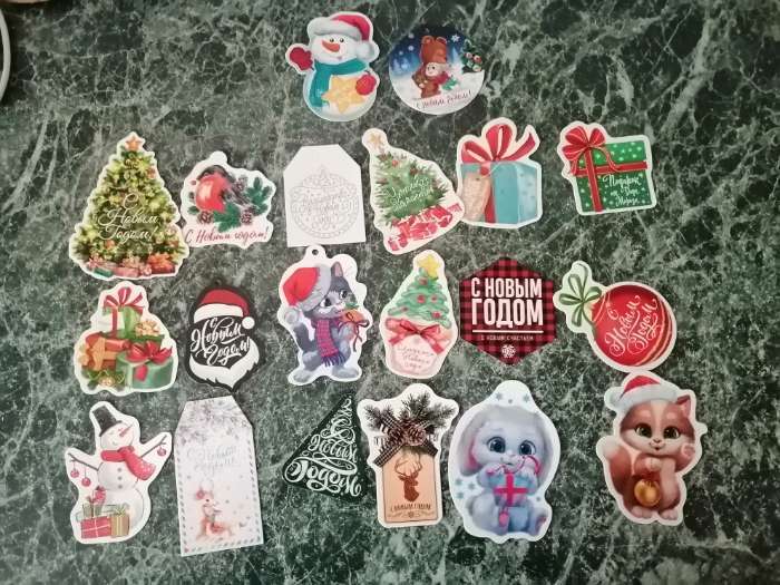 Фотография покупателя товара Открытка-шильдик на подарок «С Новым годом!», МИКС - Фото 1