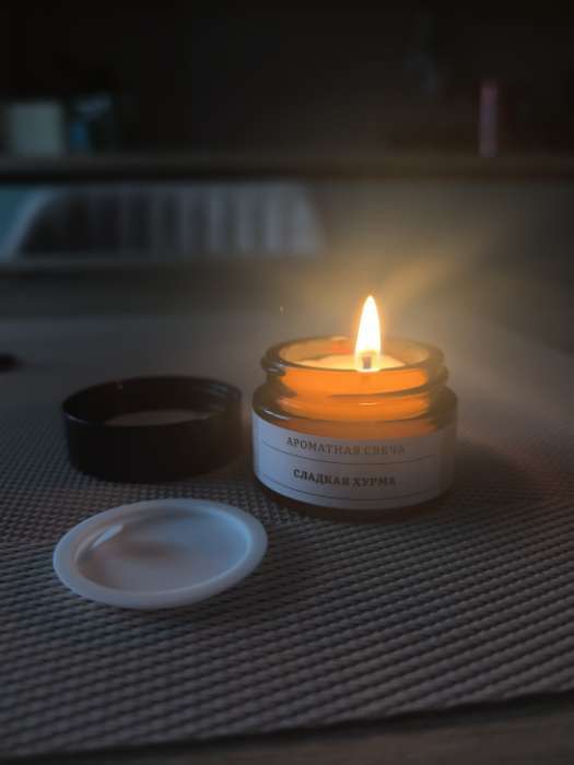 Фотография покупателя товара Ароматическая свеча в банке «Летние фрукты», соевый воск, 12 г - Фото 1