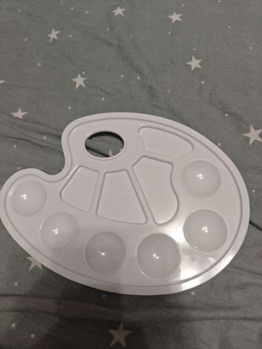 Фотография покупателя товара Палитра овальная Стамм, 10 ячеек, пластиковая, белая - Фото 1