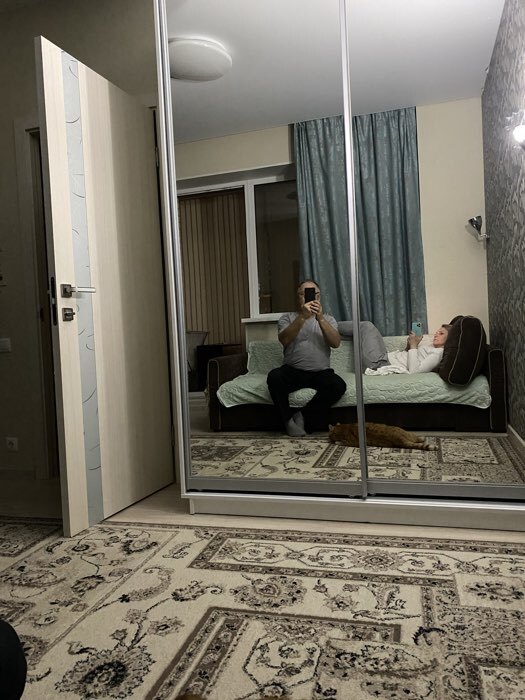 Фотография покупателя товара Шкаф купе двухдверный «Экспресс», с зеркалом, 1600×600×2400 мм, цвет белый снег - Фото 1