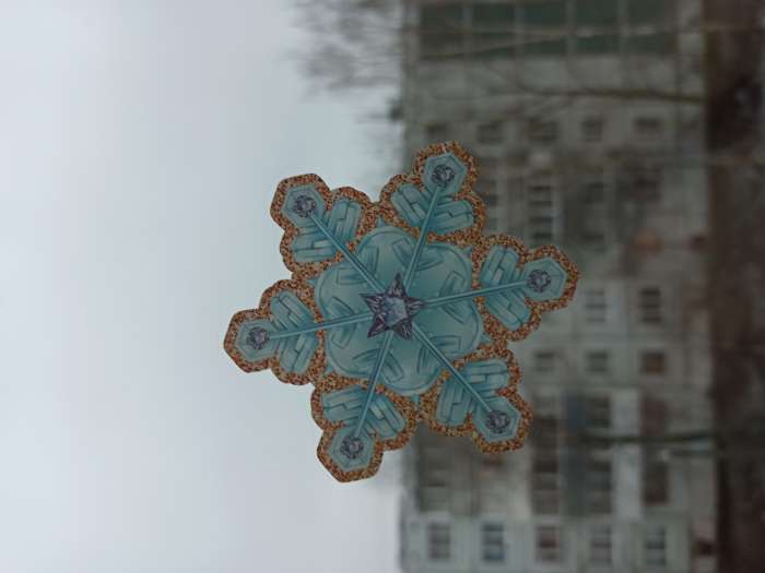 Фотография покупателя товара Наклейки на стекло «Снежинки», 20 × 34 см - Фото 1