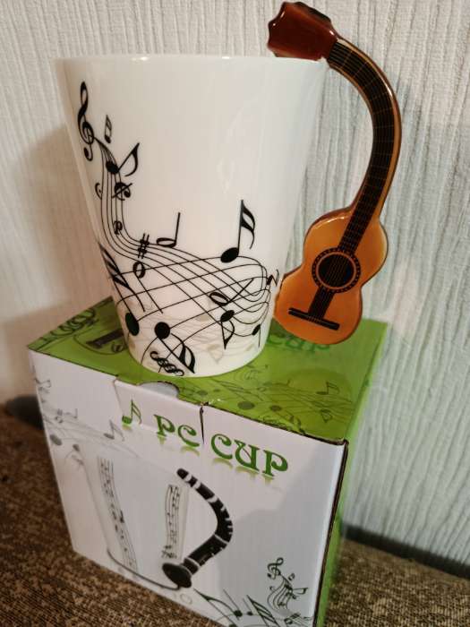 Фотография покупателя товара Кружка «Инструменты. Гитара», 350 мл, керамика, белая - Фото 1
