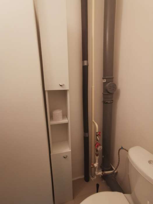 Фотография покупателя товара Пенал для ванной комнаты узкий "Вега 16" белый, 200 см х 20 см х 20 см - Фото 20