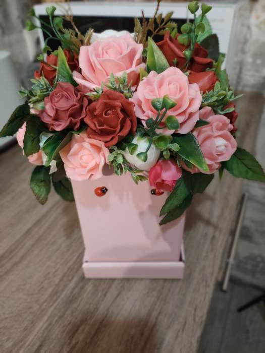 Фотография покупателя товара Коробка складная «Розовый», 10 х 18 см - Фото 2