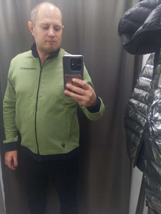 Фотография покупателя товара Толстовка на молнии President, размер L, цвет хаки - Фото 3