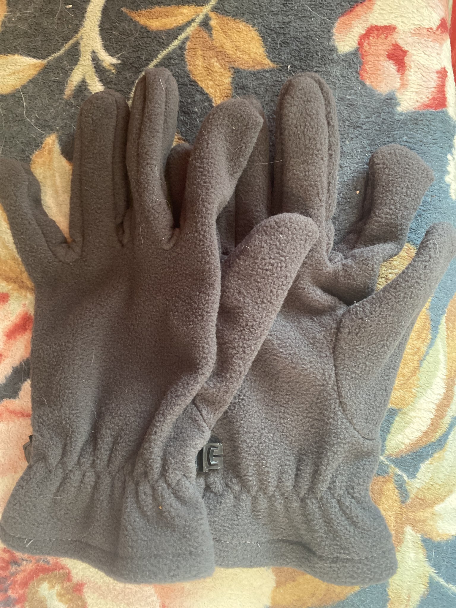 Фотография покупателя товара Перчатки флисовые ONLYTOP, серые, размер L-XL - Фото 1