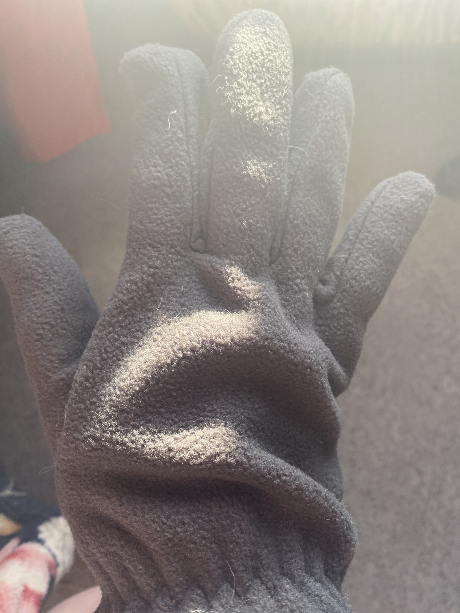 Фотография покупателя товара Перчатки флисовые ONLYTOP, серые, размер L-XL - Фото 3