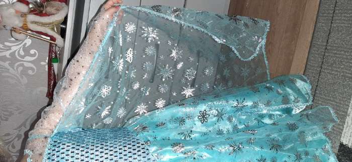 Фотография покупателя товара Карнавальный костюм «Эльза», текстиль, размер 30, рост 116 см - Фото 9