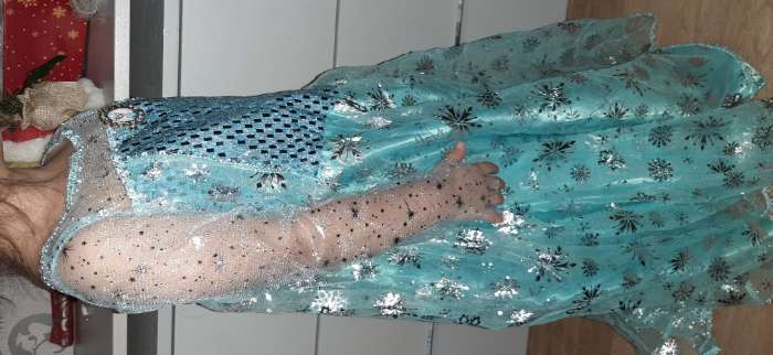 Фотография покупателя товара Карнавальный костюм «Эльза», текстиль, размер 28, рост 110 см - Фото 1