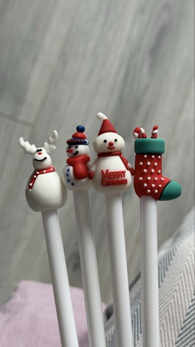 Фотография покупателя товара Ручка-прикол Calligrata «Новый год», чёрный стержень, гелевая, подарочная, МИКС - Фото 1