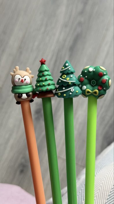 Фотография покупателя товара Ручка-прикол Calligrata «Новый год», чёрный стержень, гелевая, подарочная, МИКС - Фото 3